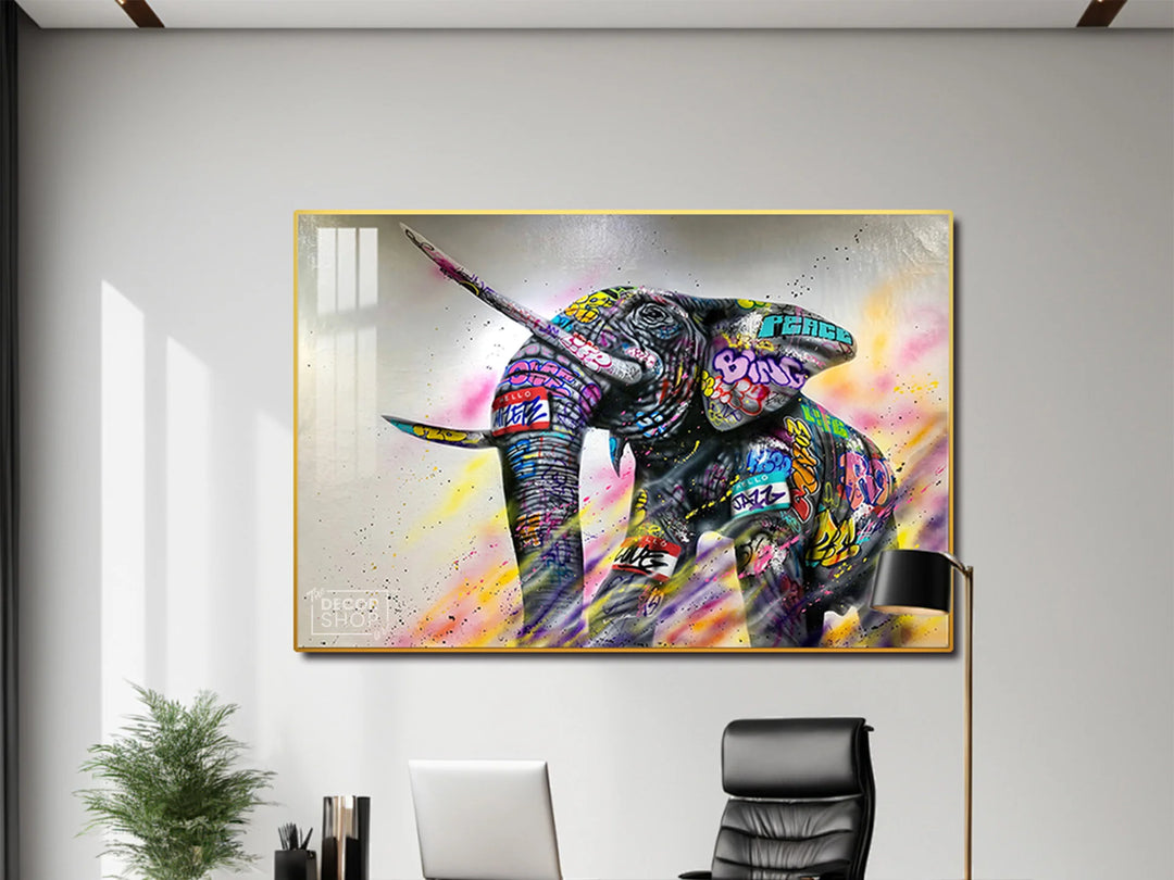 Majestic Elephant Painting Perfect for Nature-Inspired Interiors