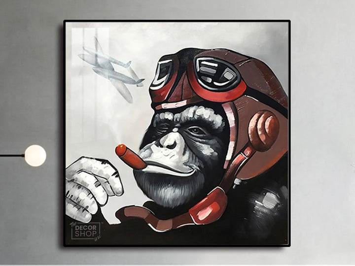 Aviator Monkey Wall Art