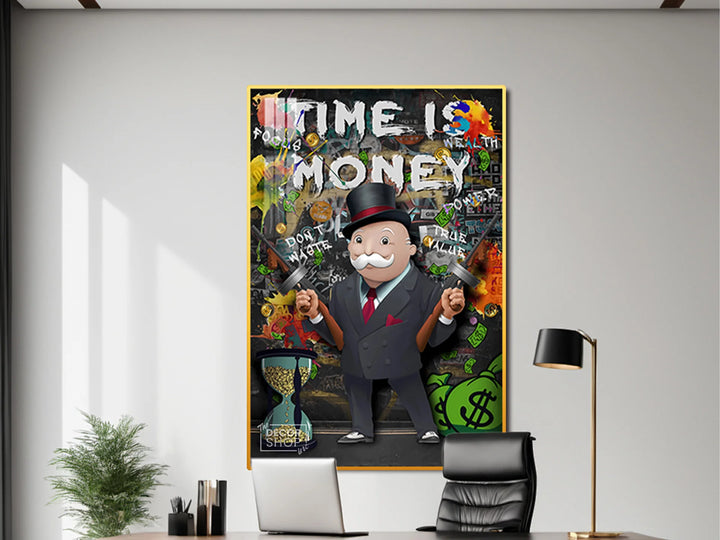 Time is Money Pop Art Painting Inspired by Alec Monopoly