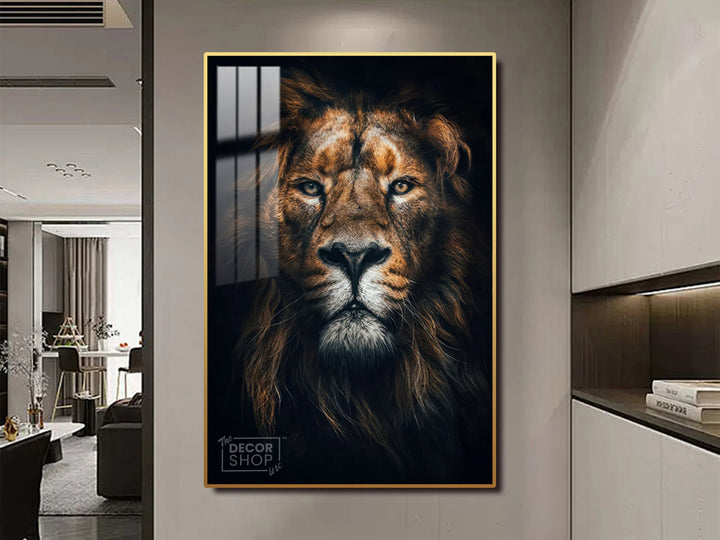 Majestic Lion Painting for Timeless and Elegant Wall Decor