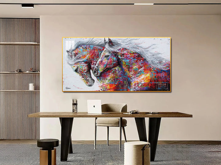 Celebrate Freedom with Unique Abstract Horse Paintings