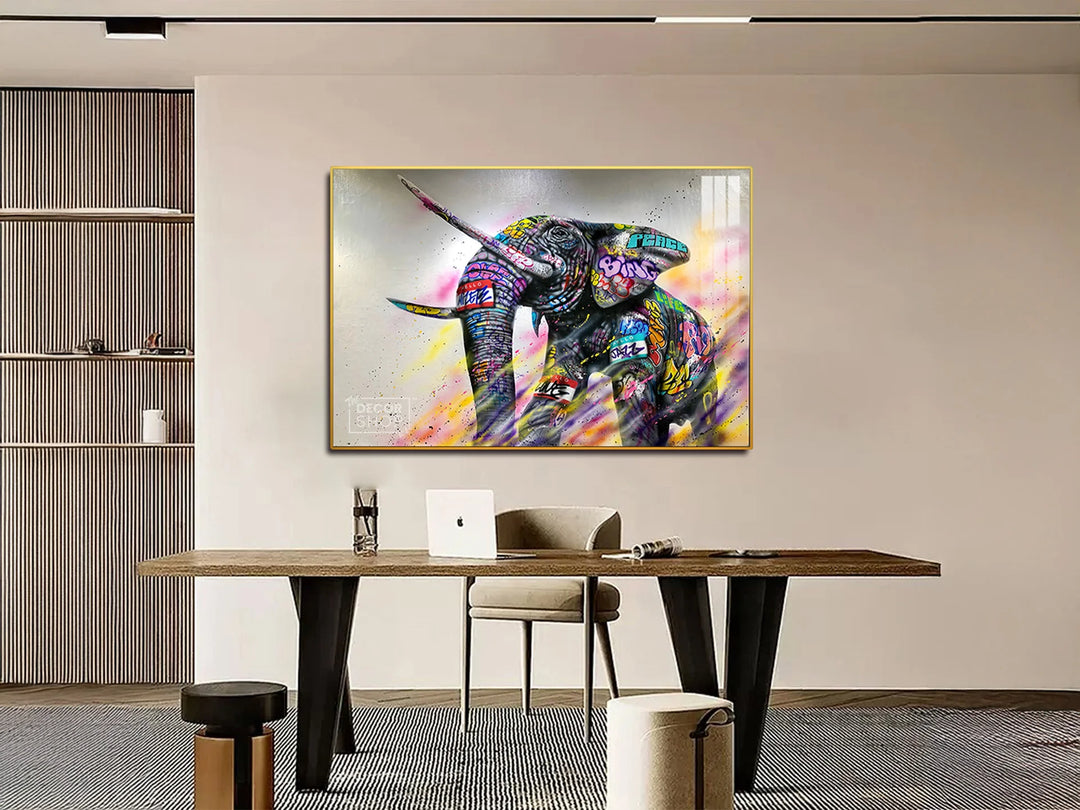 Majestic Elephant Painting Perfect for Nature-Inspired Interiors