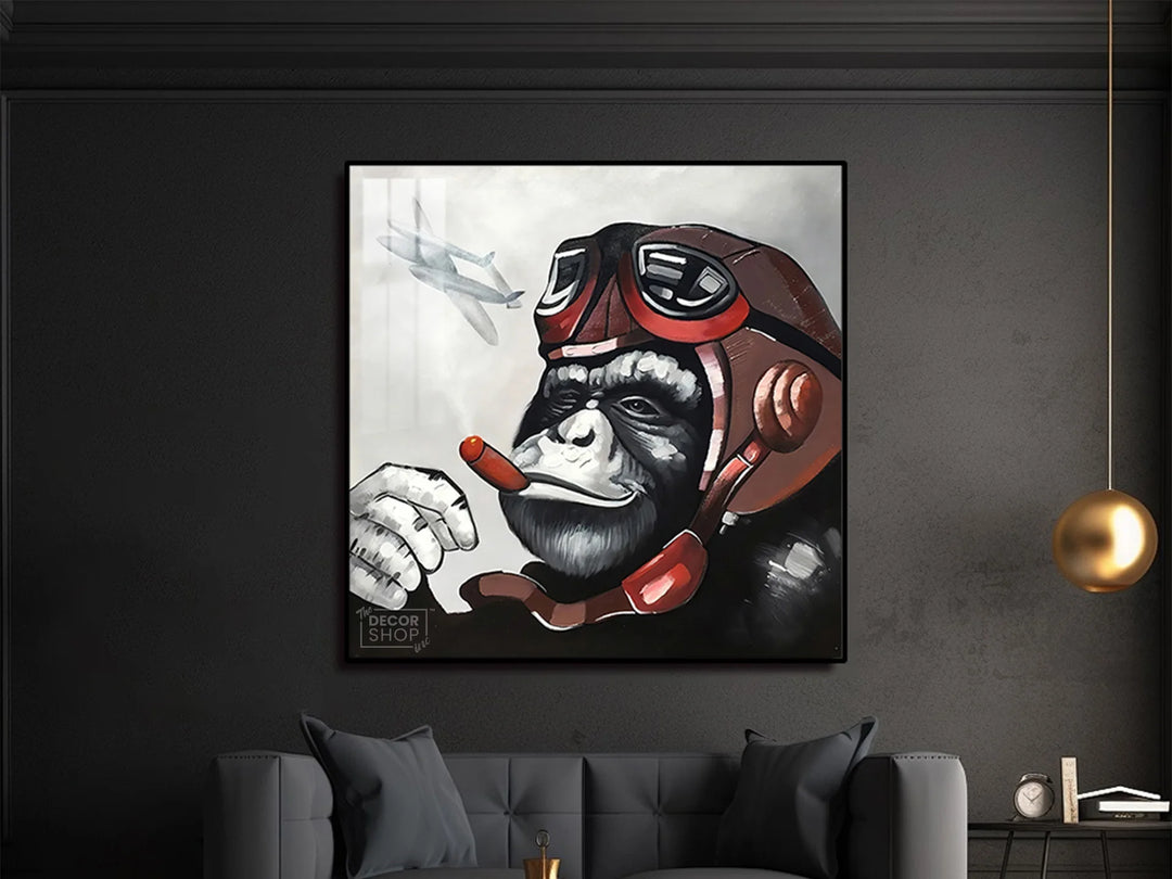 Aviator Monkey Wall Art