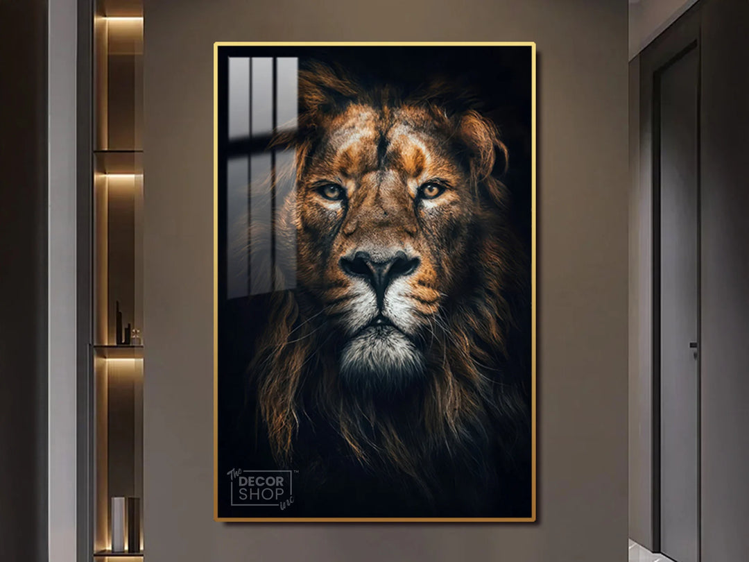 Majestic Lion Painting for Timeless and Elegant Wall Decor