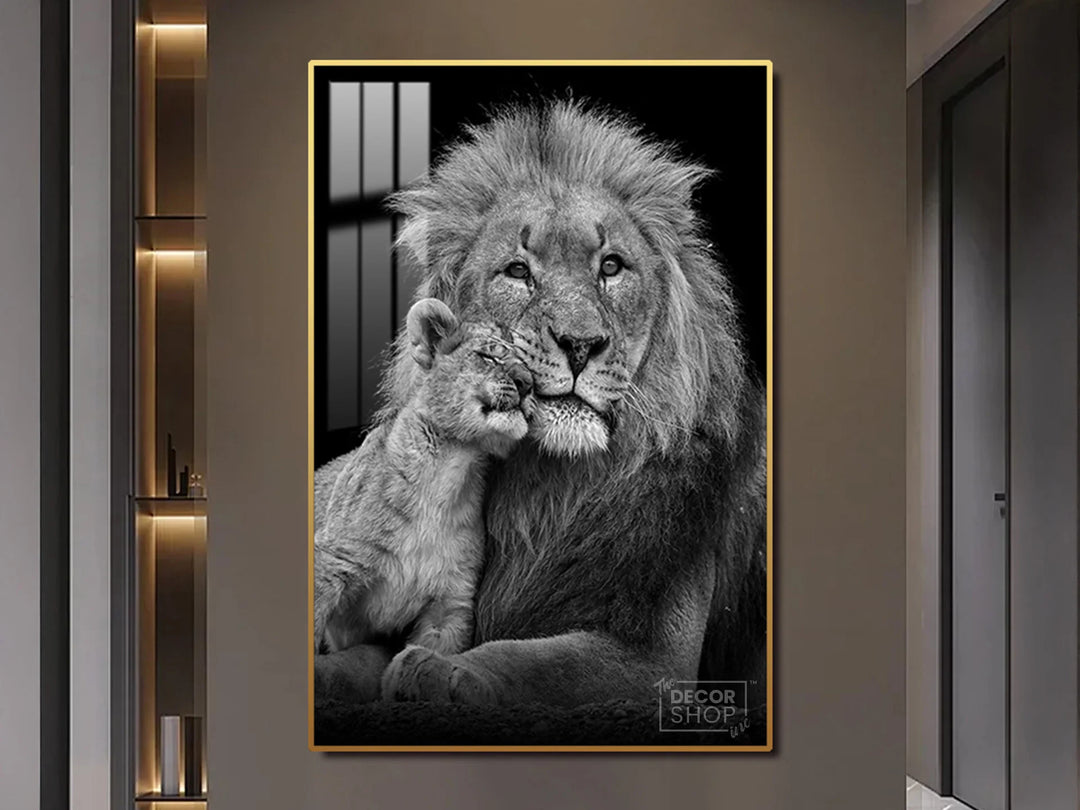 Lion Black and White Photography Poster for Timeless Spaces