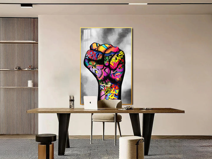 Express Your Style with This  Dynamic Graffiti Canvas Decor