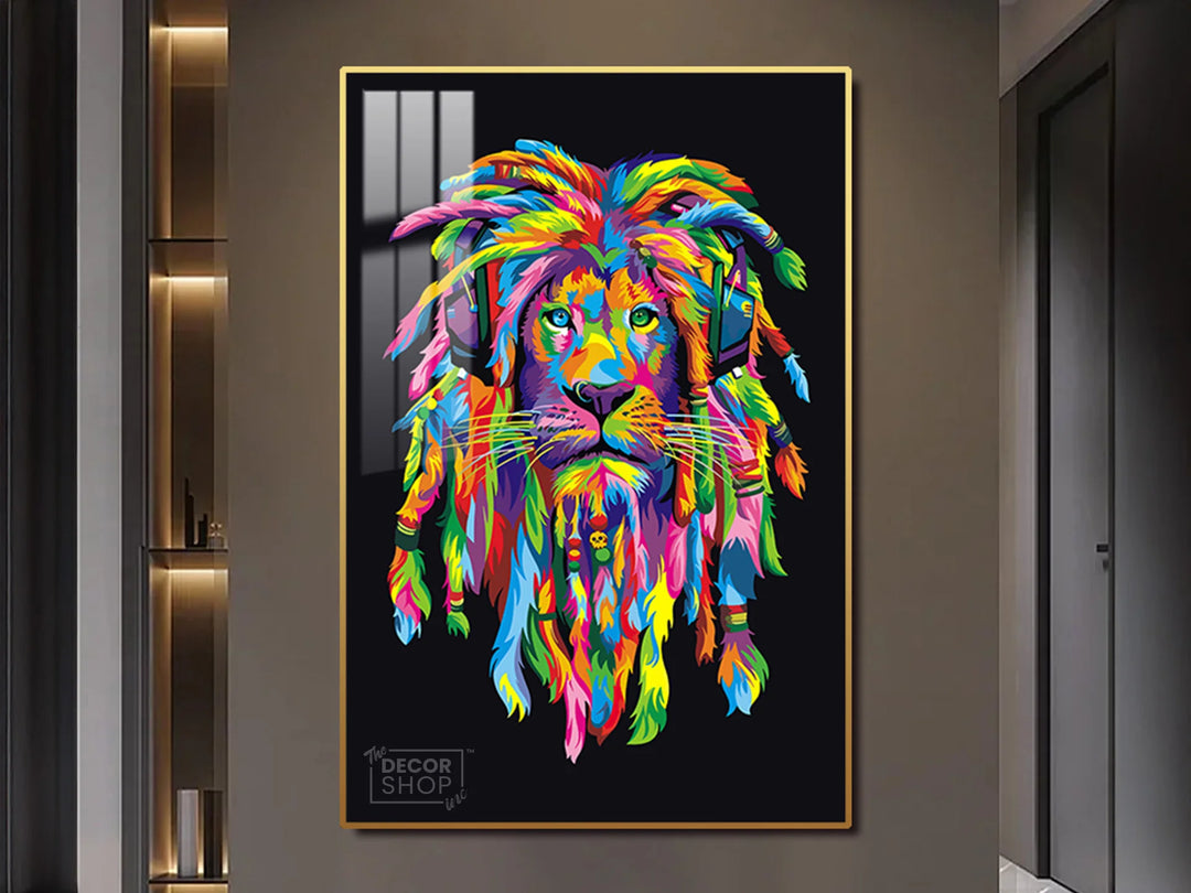 Dynamic and Powerful Lion Artwork for Contemporary Spaces