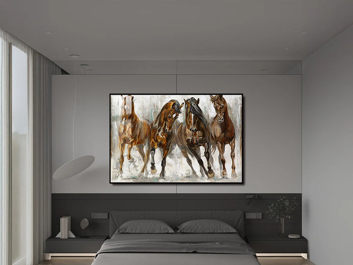 Elegant Horse Painting Showcasing Graceful Beauty and Strength for Timeless Wall Decor