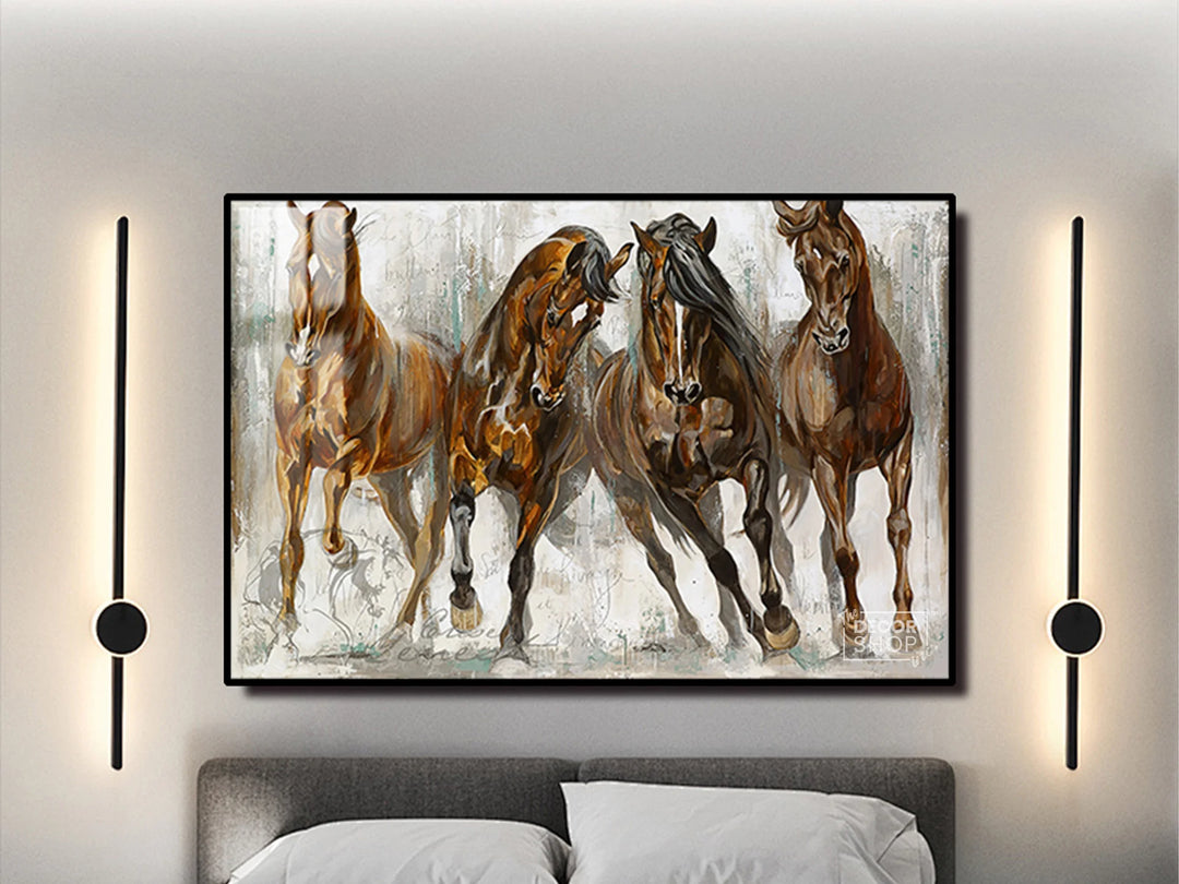 Elegant Horse Painting Showcasing Graceful Beauty and Strength for Timeless Wall Decor