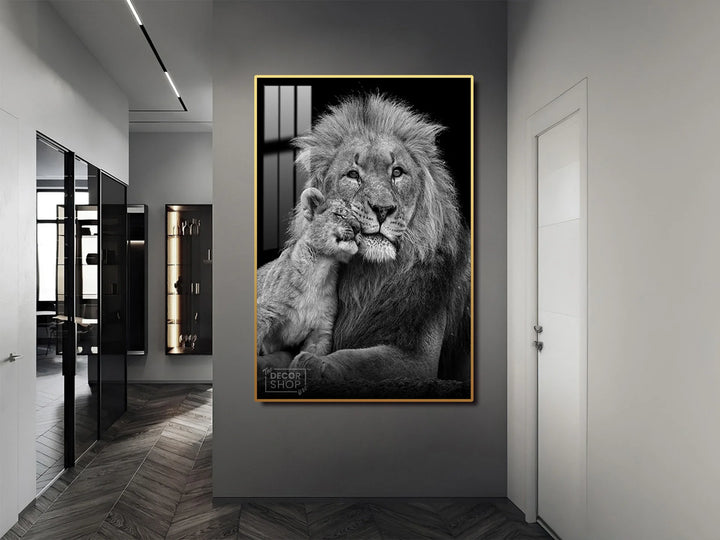 Lion Black and White Photography Poster for Timeless Spaces