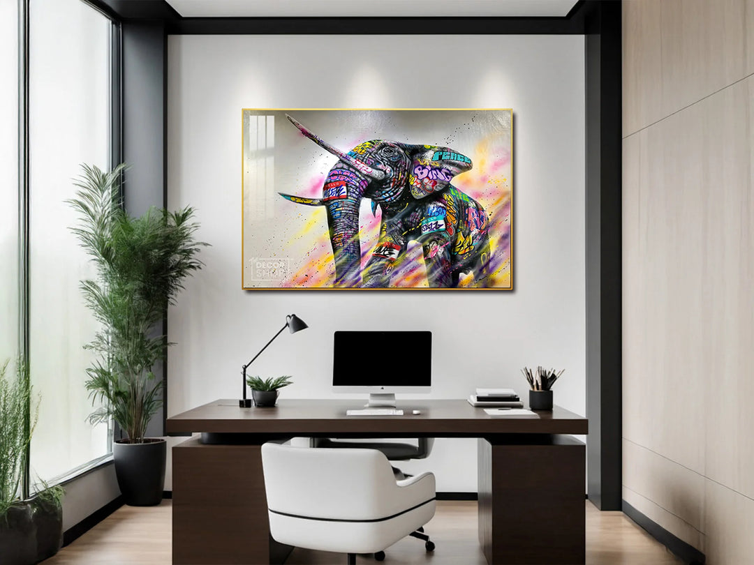 Majestic Elephant Painting Perfect for Nature-Inspired Interiors