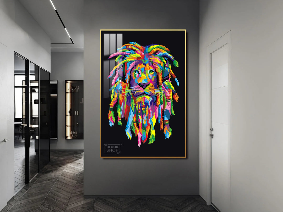 Dynamic and Powerful Lion Artwork for Contemporary Spaces