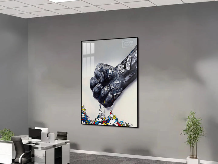 Contemporary Painting Featuring Bold Graffiti-Inspired Fist Artwork for Modern Interiors