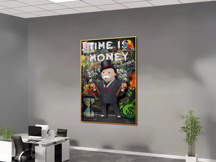 Time is Money Pop Art Painting Inspired by Alec Monopoly