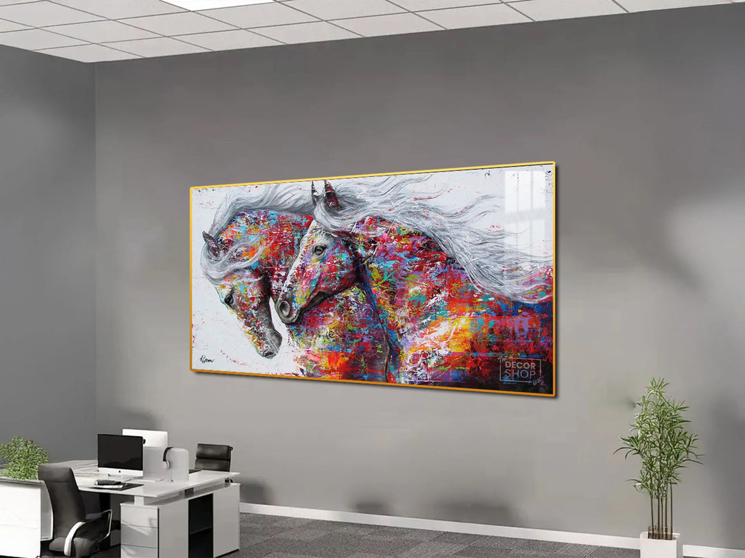 Celebrate Freedom with Unique Abstract Horse Paintings