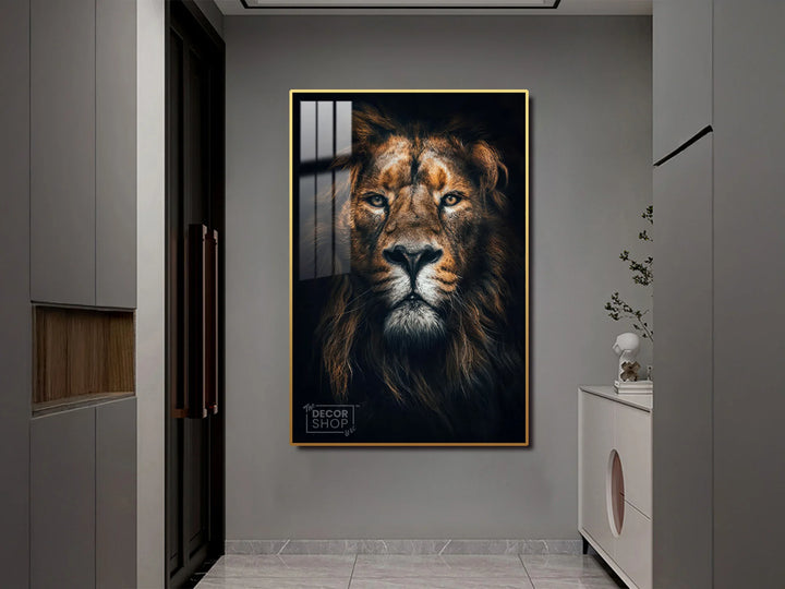 Majestic Lion Painting for Timeless and Elegant Wall Decor