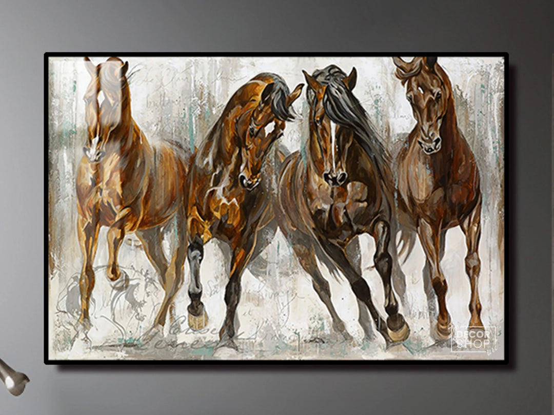 Elegant Horse Painting Showcasing Graceful Beauty and Strength for Timeless Wall Decor