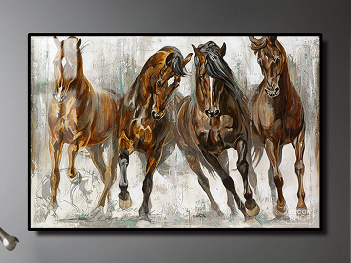 Elegant Horse Painting Showcasing Graceful Beauty and Strength for Timeless Wall Decor