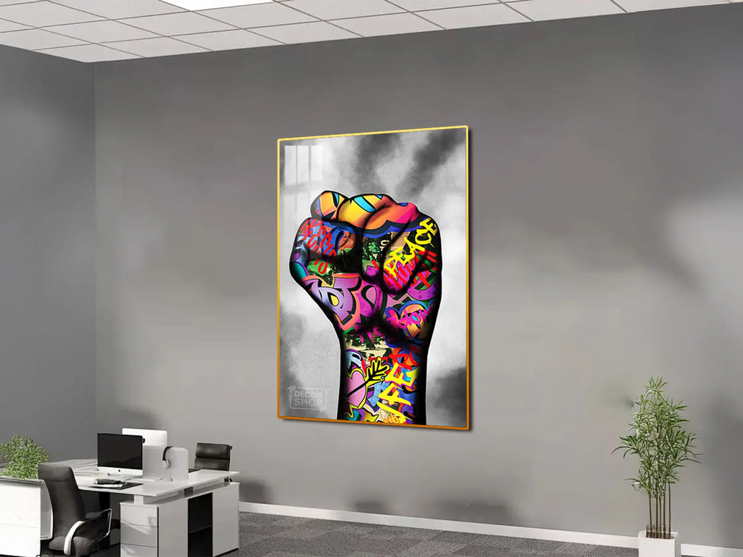 Express Your Style with This  Dynamic Graffiti Canvas Decor