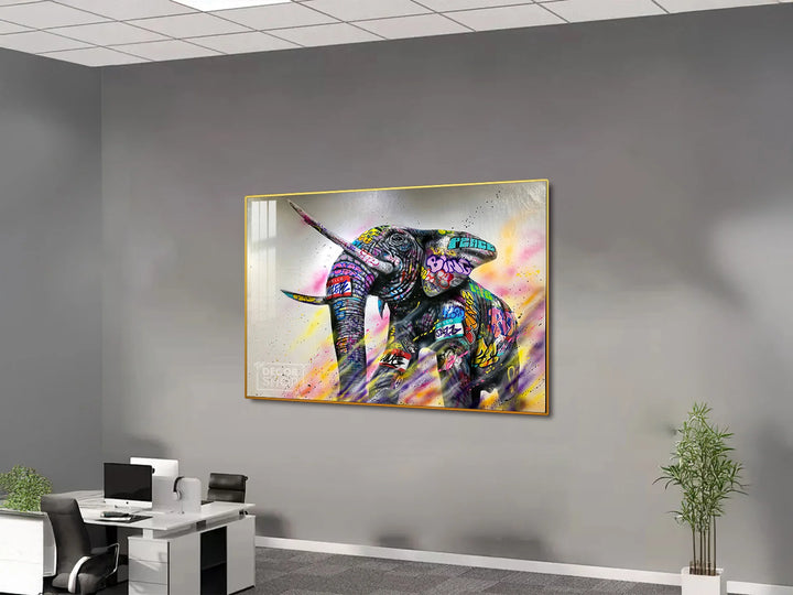 Majestic Elephant Painting Perfect for Nature-Inspired Interiors