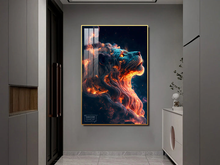 lion king looking up sky canvas art