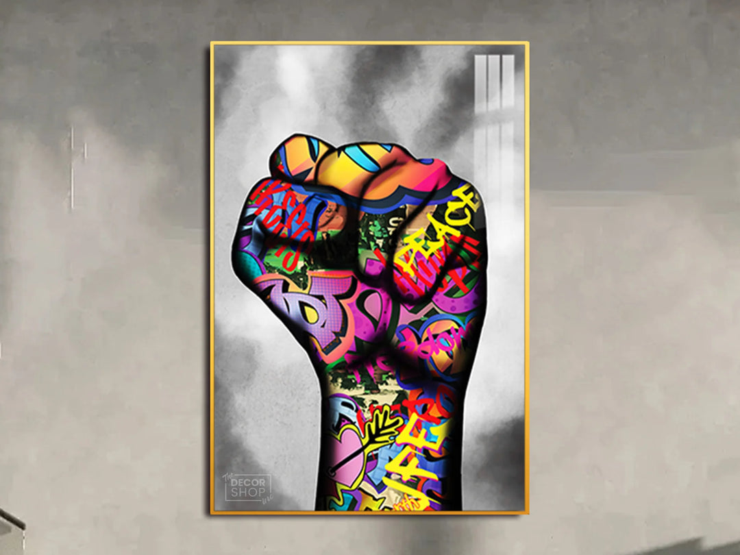 Express Your Style with This  Dynamic Graffiti Canvas Decor