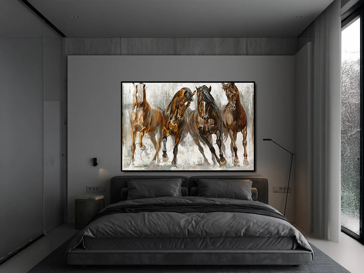 Elegant Horse Painting Showcasing Graceful Beauty and Strength for Timeless Wall Decor