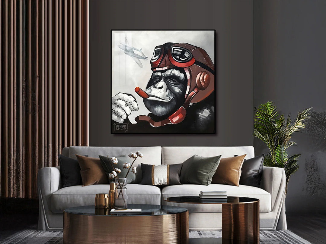 Aviator Monkey Wall Art