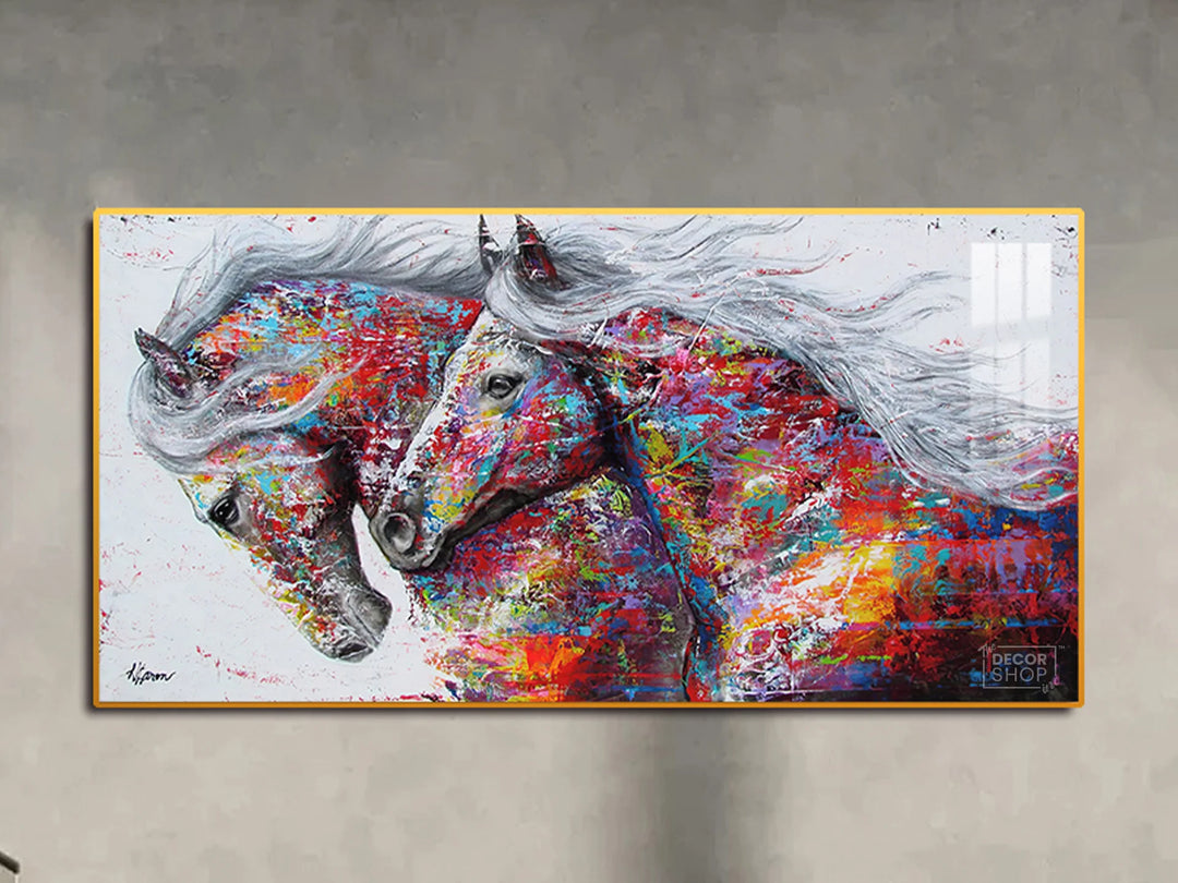 Celebrate Freedom with Unique Abstract Horse Paintings