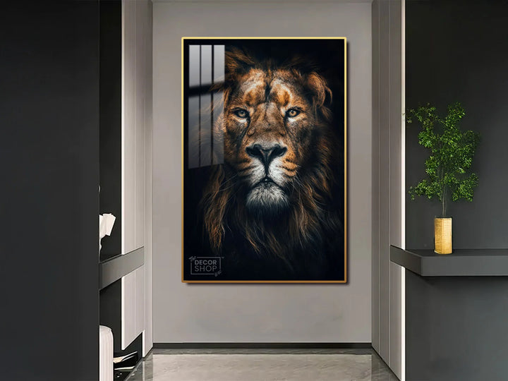 Majestic Lion Painting for Timeless and Elegant Wall Decor